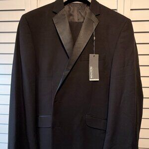 Kenneth Cole Reaction Men’s Tuxedo Jacket & Pants – 48R / 42W – Black – New
